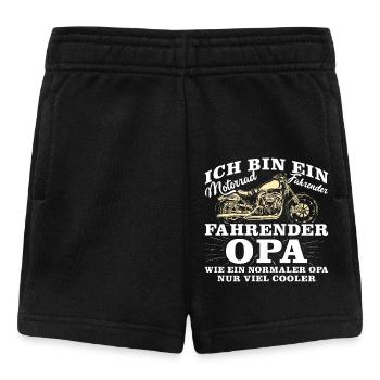 Opi BIN EIN MOTORRAD FAHRENDER OPA NOCH COOLER - Baby Shorts - Schwarz - Vorne