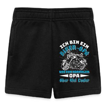 Opi BIN EIN BIKER OPA Lustiges Motorrad Fahrer - Baby Shorts - Schwarz - Vorne