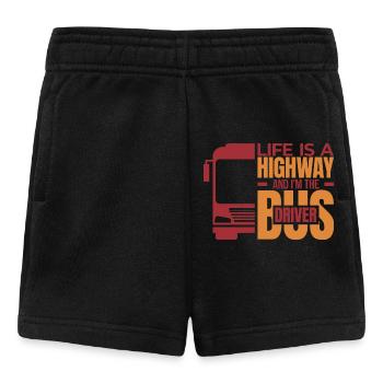 Profond chauffeur de bus disant - Short Bébé - noir - Devant