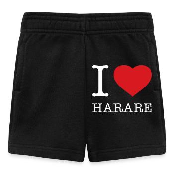 I LOVE HARARE - Baby Shorts - Schwarz - Vorne