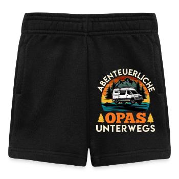 Camping ABENTEUERLICHE OPAS UNTERWEGS Lustiges - Baby Shorts - Schwarz - Vorne