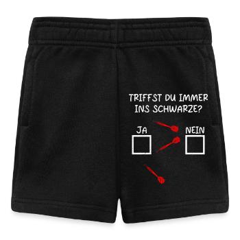 Dartspieler TRIFFST DU IMMER INS SCHWARZE? - Baby Shorts - Schwarz - Vorne