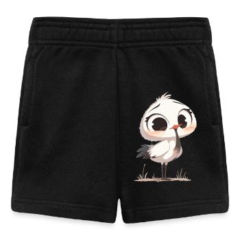 Kraniche Kranich - Baby Shorts - Schwarz - Vorne