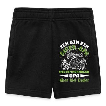 Opi BIN EIN BIKER OPA Lustiges Motorrad Fahrer - Baby Shorts - Schwarz - Vorne