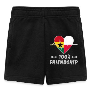 Ghana und Polen 100% Freundschaft - Baby Shorts - Schwarz - Vorne