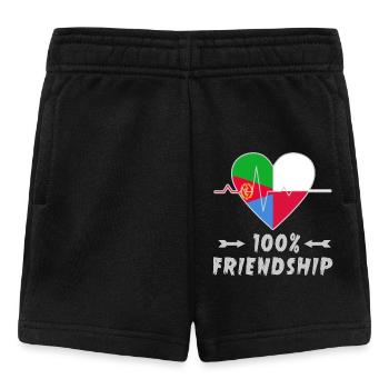 Eritrea and Poland 100% friendship - Baby Shorts - black - Front