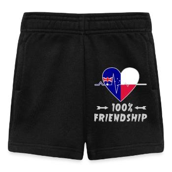 Australien und Polen 100% Freundschaft - Baby Shorts - Schwarz - Vorne