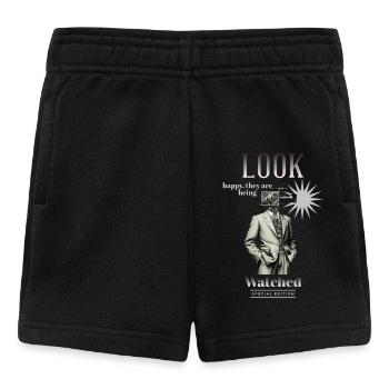 Kamera Mann - Baby Shorts - Schwarz - Vorne