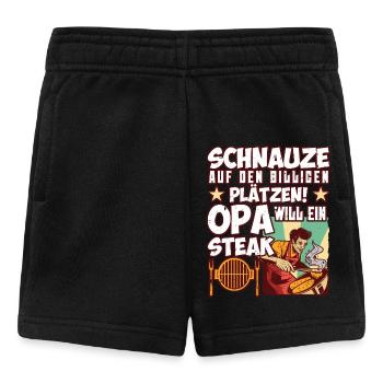 Opi SCHNAUZE AUF DEN BILLIGEN PLÄTZEN OPA WILL - Baby Shorts - Schwarz - Vorne