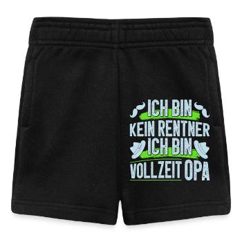 Großvater BIN KEIN RENTNER BIN VOLLZEIT OPA Lustig - Baby Shorts - Schwarz - Vorne