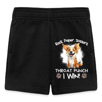 Rock Paper Scissors Funny Corgi Sarcasm - Baby Shorts - black - Front