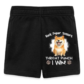Rock Paper Scissors Shiba Inu Sarcasm Humor - Baby Shorts - black - Front