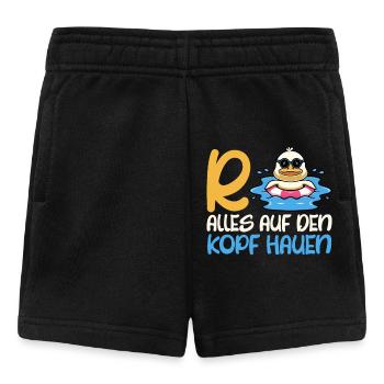 R ENTE ALLES AUF DEN KOPF HAUEN Ruhestand - Baby Shorts - Schwarz - Vorne