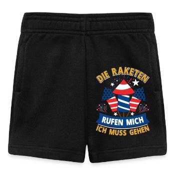 Feuerwerk DIE RAKETEN RUFEN MICH ICH MUSS GEHEN - Baby Shorts - Schwarz - Vorne
