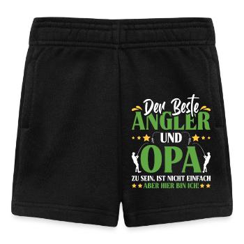 Opi BESTER ANGLER UND OPA SEIN IST NICHT EINFACH - Baby Shorts - Schwarz - Vorne
