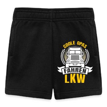 Opi COOLE OPAS FAHREN LKW Fahrer Großvater - Baby Shorts - Schwarz - Vorne
