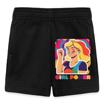 Girl Power Motive - Statement, Feminismus Frauen - Baby Shorts - Schwarz - Vorne