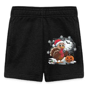 Thanksgiving Truthahn Weihnachten - Baby Shorts - Schwarz - Vorne