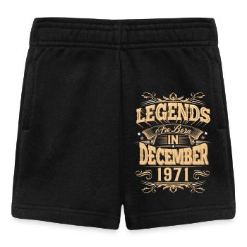 December 1971 Birthday Legend - Baby Shorts - black - Front