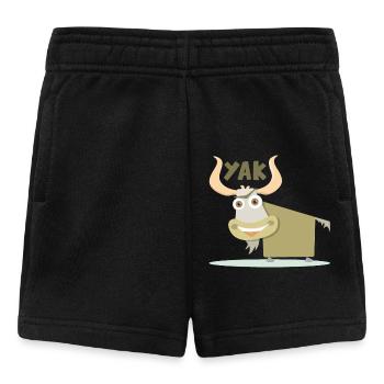 Illustration joyeuse et colorée d’un yak - Short Bébé - noir - Devant