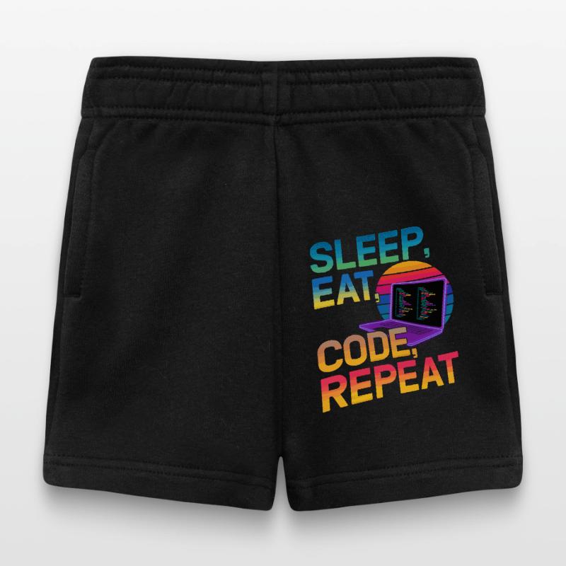Sleep Eat Code Repeat Gift pour Coder Short Bébé