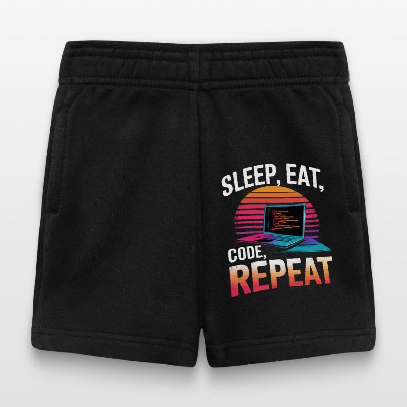 Sleep Eat Code Repeat Gift Programmer Developer Baby Shorts