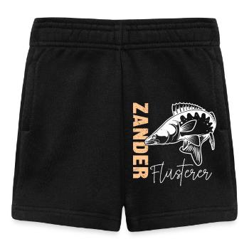 Angler ZANDER FLÜSTERER Angeln Hobby Angler - Baby Shorts - Schwarz - Vorne