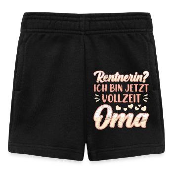 RENTNERIN? ICH BIN JETZT VOLLZEIT OMA Lustiges - Baby Shorts - Schwarz - Vorne