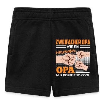 Opi ZWEIFACHER OPA WIE EIN NORMALER OPA DOPPELT - Baby Shorts - Schwarz - Vorne