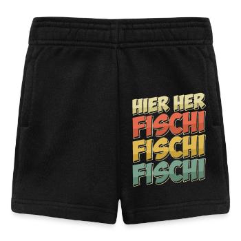 Angeln Hobby HIER HER FISCHI FISCHI FISCHI Lustig - Baby Shorts - Schwarz - Vorne