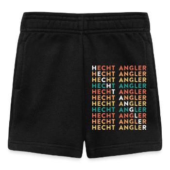 HECHT ANGLER Geburtstag Angeln Hobby Fischen - Baby Shorts - Schwarz - Vorne