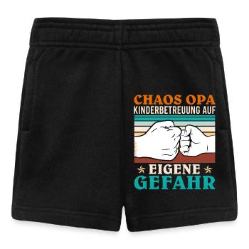 Opi CHAOS OPA KINDERBETREUUNG AUF EIGENE GEFAHR - Baby Shorts - Schwarz - Vorne