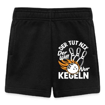Der Tut Nix Der Will Nur Kegeln - Baby Shorts - Schwarz - Vorne
