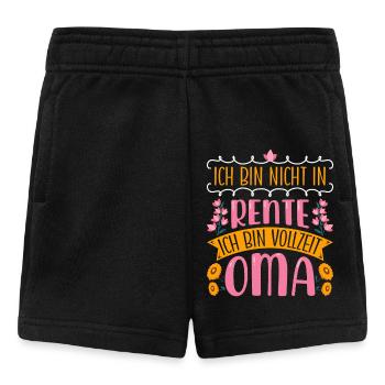 Großmutter BIN NICHT IN RENTE BIN VOLLZEIT OMA - Baby Shorts - Schwarz - Vorne