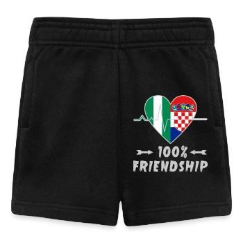 100 % amitié entre le Nigeria et la Croatie - Short Bébé - noir - Devant