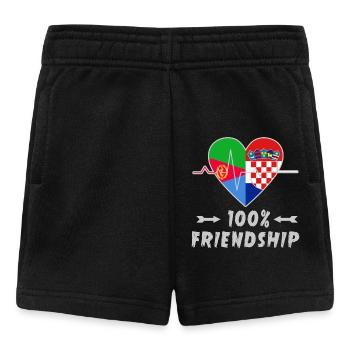 Eritrea and Croatia 100% friendship - Baby Shorts - black - Front