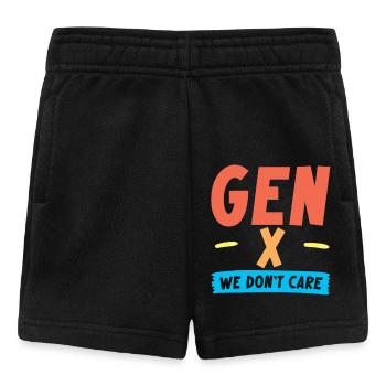 Gen X We Don't Care - Baby Shorts - Schwarz - Vorne