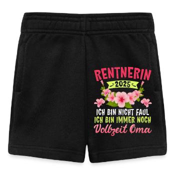 RENTE 2025 ENDLICH VOLLZEIT OMA BIN NICHT FAUL - Baby Shorts - Schwarz - Vorne