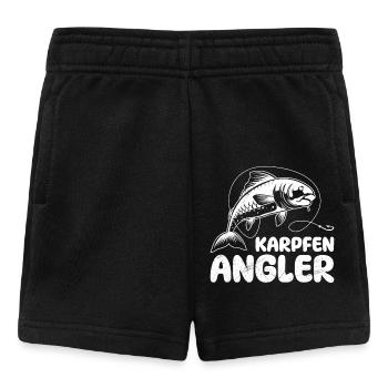 KARPFEN ANGLER Outfit Angeln Hobby - Baby Shorts - Schwarz - Vorne