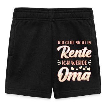 Ruhestand ICH GEHE NICHT IN RENTE ICH WERDE OMA - Baby Shorts - Schwarz - Vorne