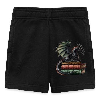 Black Dragon – Ancient Books for Fantasy Fans - Baby Shorts - black - Front