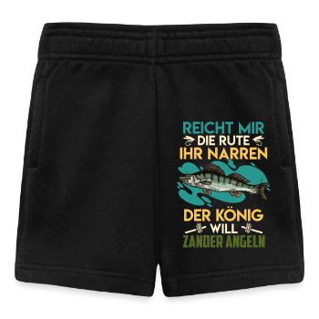 Angler REICHET MIR DIE RUTEN IHR NARREN KÖNIG WILL - Baby Shorts - Schwarz - Vorne
