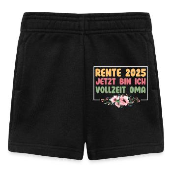 RENTE 2025 JETZT BIN ICH VOLLZEIT OMA Lustiges - Baby Shorts - Schwarz - Vorne