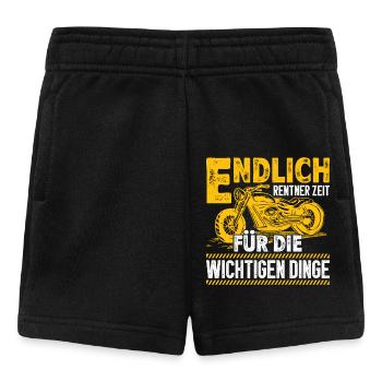 Rentner ENDLICH ZEIT FÜR DIE WICHTIGEN DINGE - Baby Shorts - Schwarz - Vorne