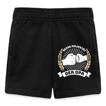 Opi SEINE MAJESTÄT DER OPA Lustiges Großvater - Baby Shorts - Schwarz - Vorne