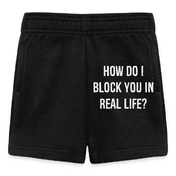 Comment puis-je vous bloquer dans la vraie vie chemise drôle - Short Bébé - noir - Devant