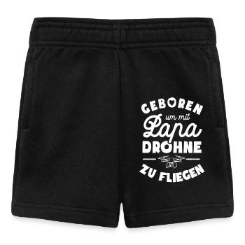 Geboren um mit Papa Drohne zu fliegen - Baby Shorts - Schwarz - Vorne