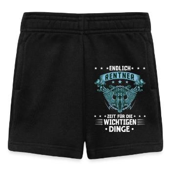 Rente ENDLICH RENTNER ZEIT FÜR DIE WICHTIGEN DINGE - Baby Shorts - Schwarz - Vorne