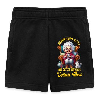 RENTE 2025 ENDLICH VOLLZEIT OMA BIN NICHT FAUL - Baby Shorts - Schwarz - Vorne