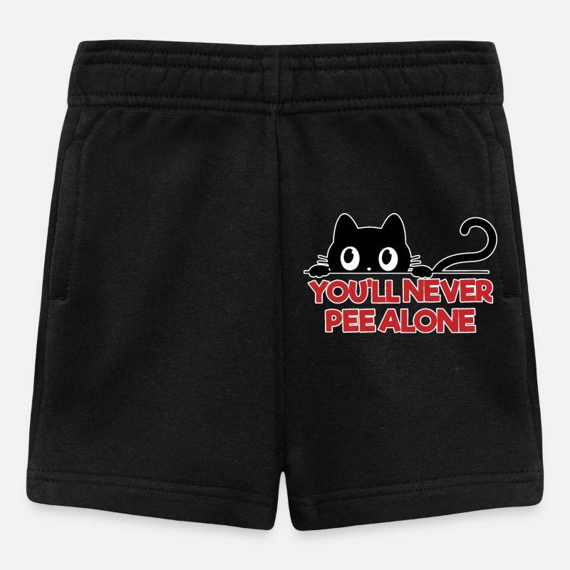 You'll never pee alone - Baby Shorts - black